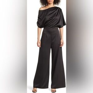 Elliatt | Amari Off the Shoulder Wide Leg Stain Jumpsuit